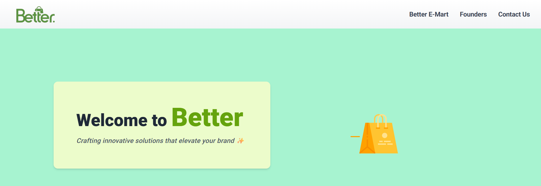Better E Mart Landing & Backend