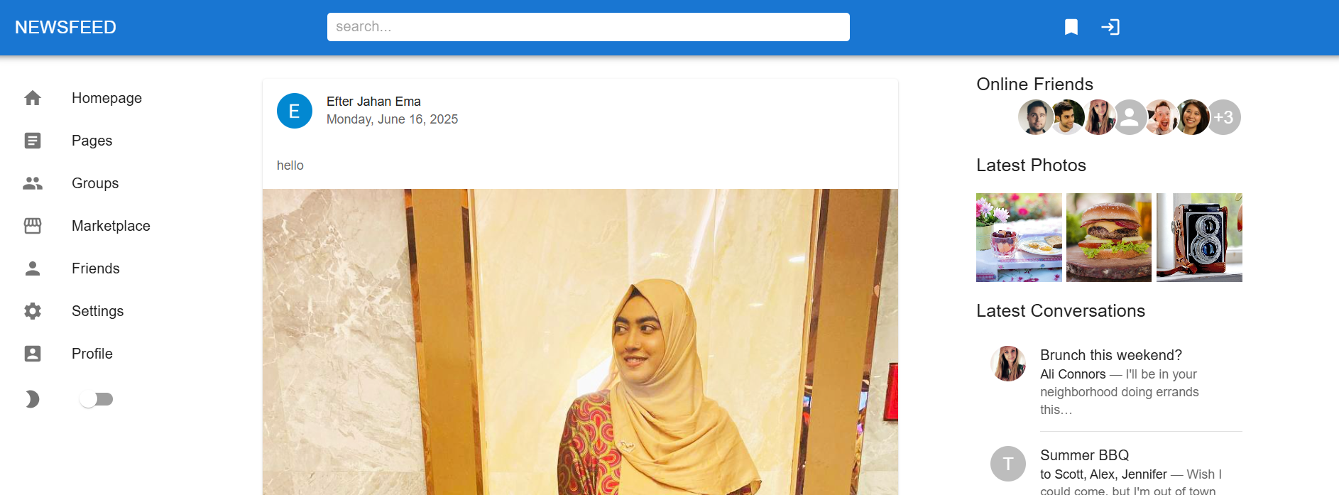 Social Newsfeed App